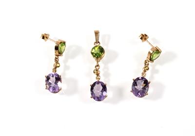 Amethyst Peridotgarnitur - Klenoty