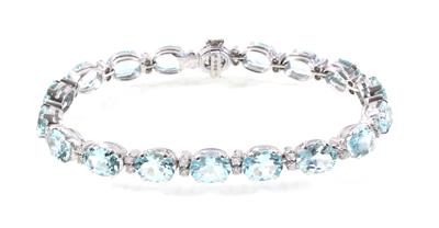 Brillant Aquamarin Armband - Schmuck