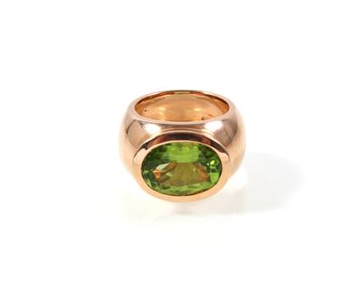 Peridotring ca. 7,50 ct - Schmuck