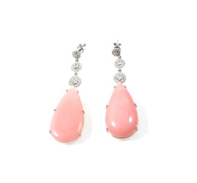 Pink Opalohrgehänge zus. 32,23 ct - Schmuck