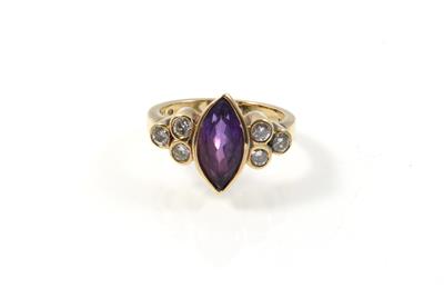 Brillant Amethyst Ring - Schmuck