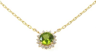 Diamant Peridotcollier - Schmuck