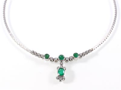 Brillant Smaragdcollier - Schmuck