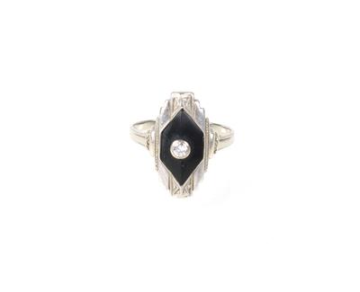 Diamant Onyxring - Jewellery