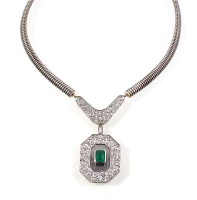 Diamant Smaragdcollier - Schmuck