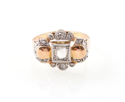Diamantrautenring zus. ca. 0,20 ct - Jewellery