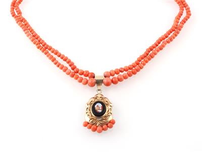 Korallen Mikromosaikcollier - Jewellery