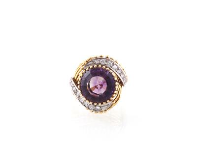 Diamant Amethystring - Schmuck