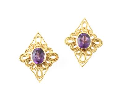 Amethyst Ohrclips - Schmuck