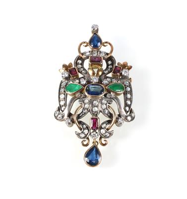 Diamant Farbsteinanhänger - Jewellery