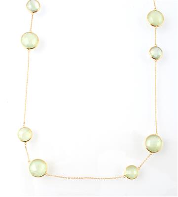 Phrenitcollier zus. ca. 51 ct - Klenoty