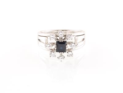 Brillant Saphirring zus. ca. 0,40 ct - Schmuck