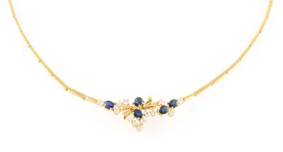 Brillant Saphir Collier - Klenoty