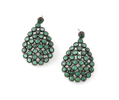 Smaragdohrgehänge zus. ca. 17 ct - Jewellery
