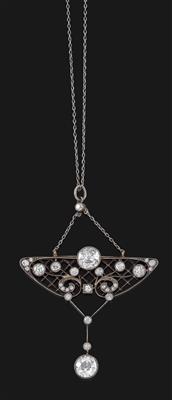 Diamantcollier zus. ca. 3,50 ct - Schmuck