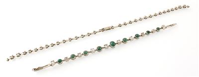Altschliffdiamant Smaragd Armkette mit Collierteil - Jewellery