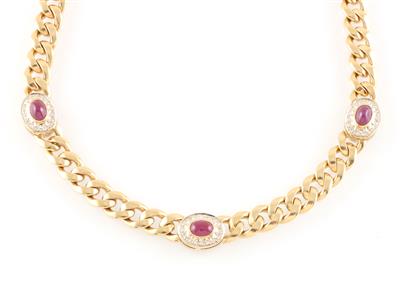 Achtkantdiamant Rubin Collier - Jewellery