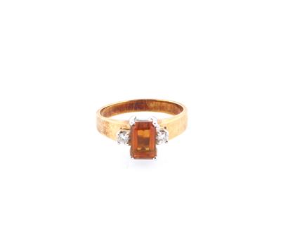 Brillant Citrin Ring - Schmuck