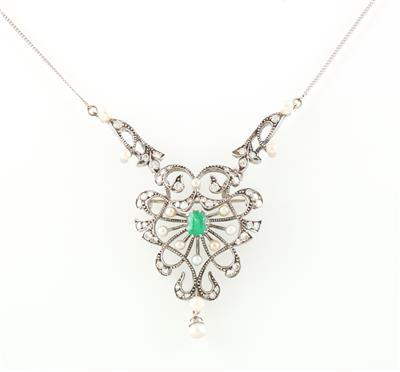 Diamant Smaragdcollier - Gioielli