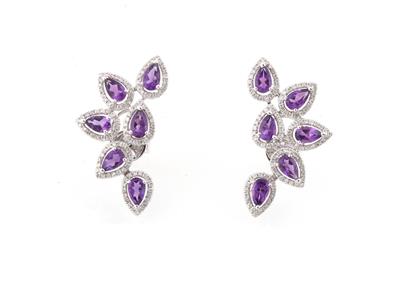 Brillant Amethyst Ohrstecker - Klenoty