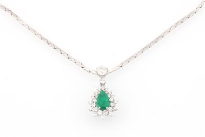 Diamant Smaragdcollier - Schmuck