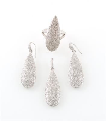 Diamantgarnitur zus. ca.6,60 ct - Jewellery