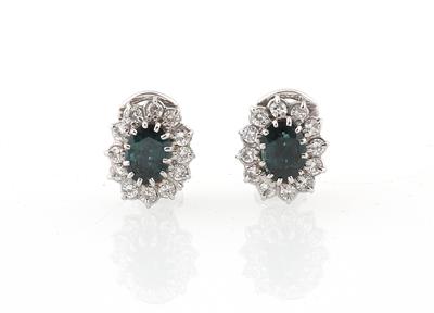Diamant Saphir Ohrclips - Jewellery