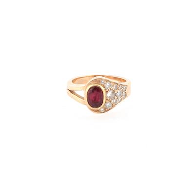 Brillant Rubin Ring - Schmuck