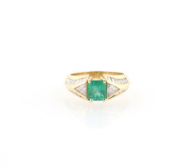 Diamant Smaragdring - Schmuck