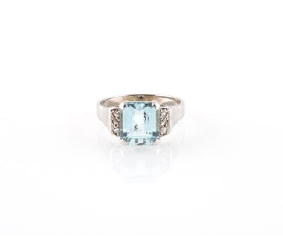 Aquamarin Diamantring - Jewellery