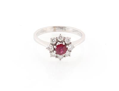 Brillant Rubin Ring - Klenoty