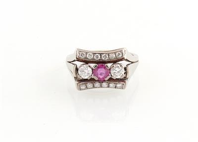 Brillant Rubin Ring - Schmuck