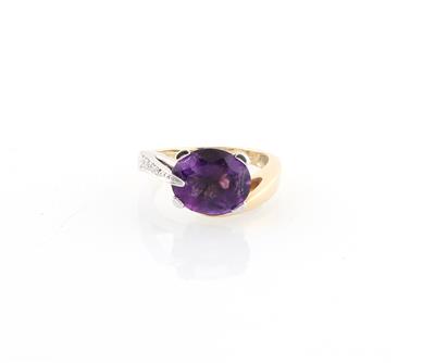 Brillant Amethyst Ring - Schmuck