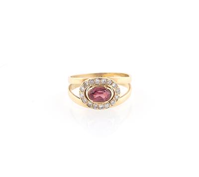 Brillant Granat Ring - Schmuck