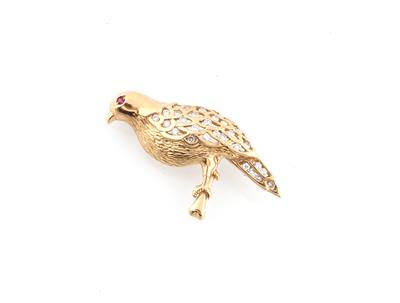 Brillantbrosche Vogel zus. ca.0,40 ct - Jewellery