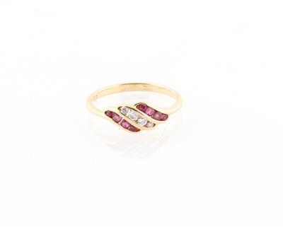 Brillant Rubin Ring - Schmuck