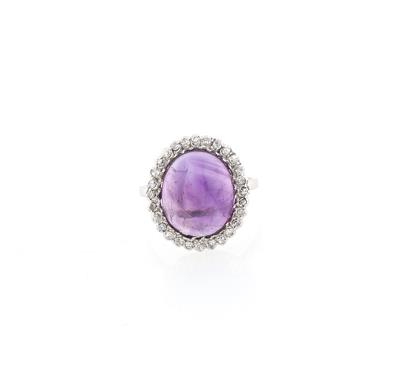 Diamant Amethyst Ring - Schmuck