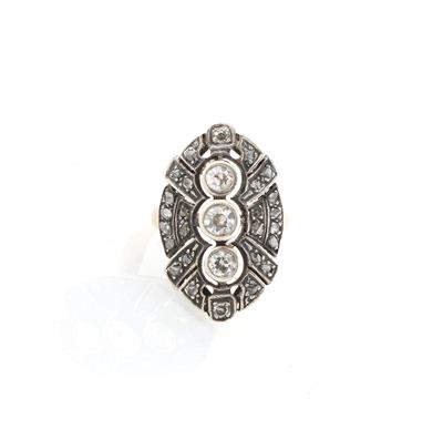 Altschliffdiamantrauten Ring zus. ca. 1,10 ct - Gioielli