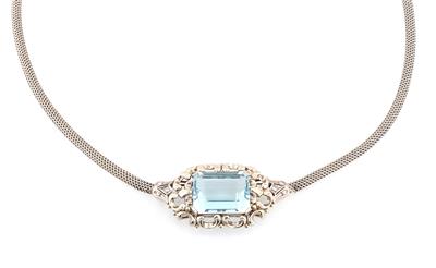 Aquamarincollier ca. 19 ct - Gioielli