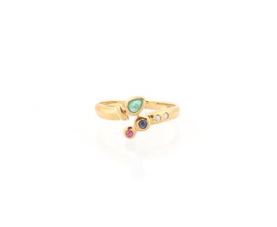 Brillant Farbstein Ring - Schmuck