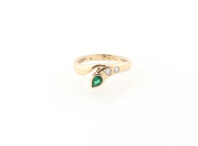 Brillant Smaragd Ring - Schmuck