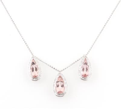 Diamant Morganitcollier - Exquisite jewellery