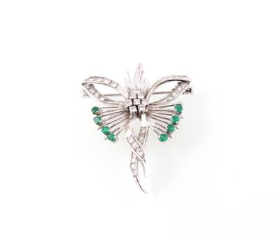 Brillant Smaragd Brosche - Jewellery