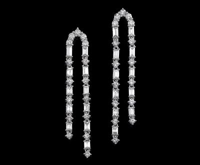 Diamant Ohrgehänge zus. ca. 2,90 ct - Schmuck