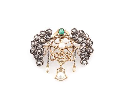 Diamant Smaragd Anhänger - Jewellery