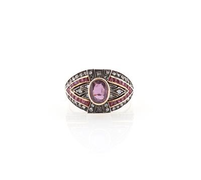 Diamant Rubin Ring - Schmuck