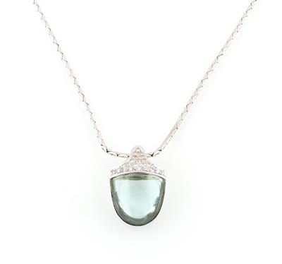 Diamant Aquamarinanhänger - Jewellery
