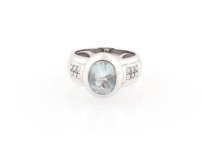 Brillant Aquamarin Ring - Klenoty