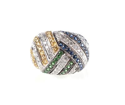 Brillant Farbstein Ring - Schmuck