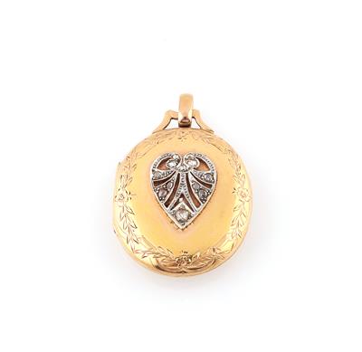 Altschliffdiamant Diamantrauten Medaillon zus. ca. 0,15 ct - Jewellery